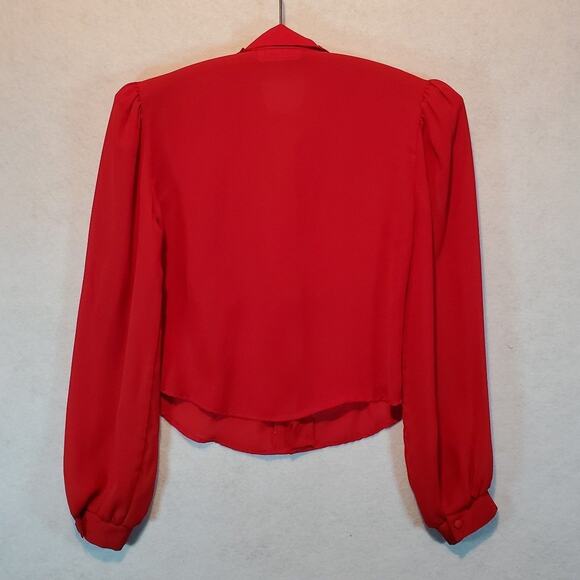 CHERI-ALAN Ltd. NewYork Embroidered Red Retro/Vintage blouse - Picture 12 of 12